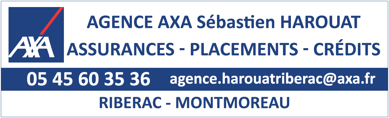Encart sponsor AXA RIBÉRAC - MONTMOREAU